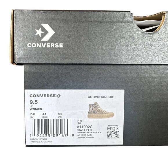 ✨Converse Chuck Taylor Lift Platform 9.5 Women Sneakers Flowers Tapestry A11992C - Picture 8 of 11